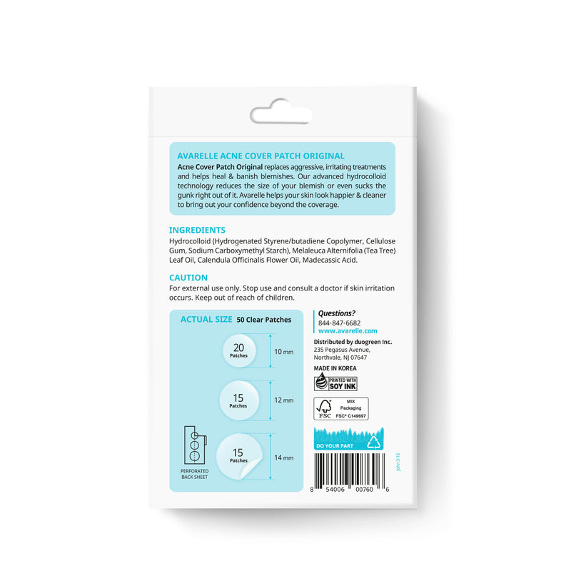 Avarelle Acne Cover Patch , 50ct, Boxed Wholesale Edition